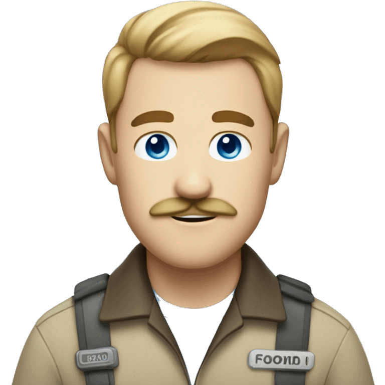 zookeeper with mustache and blue eyes emoji