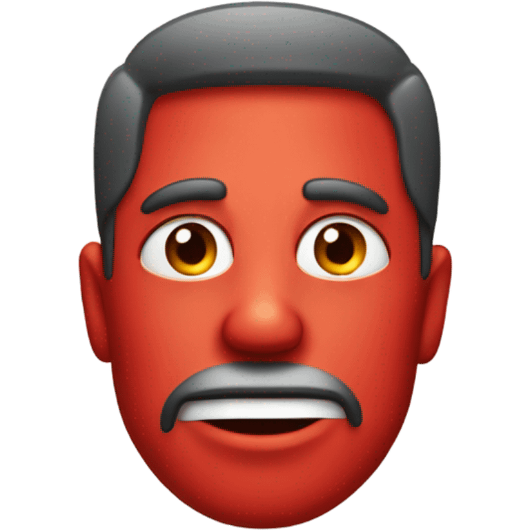 Red faced embarrassed guy emoji