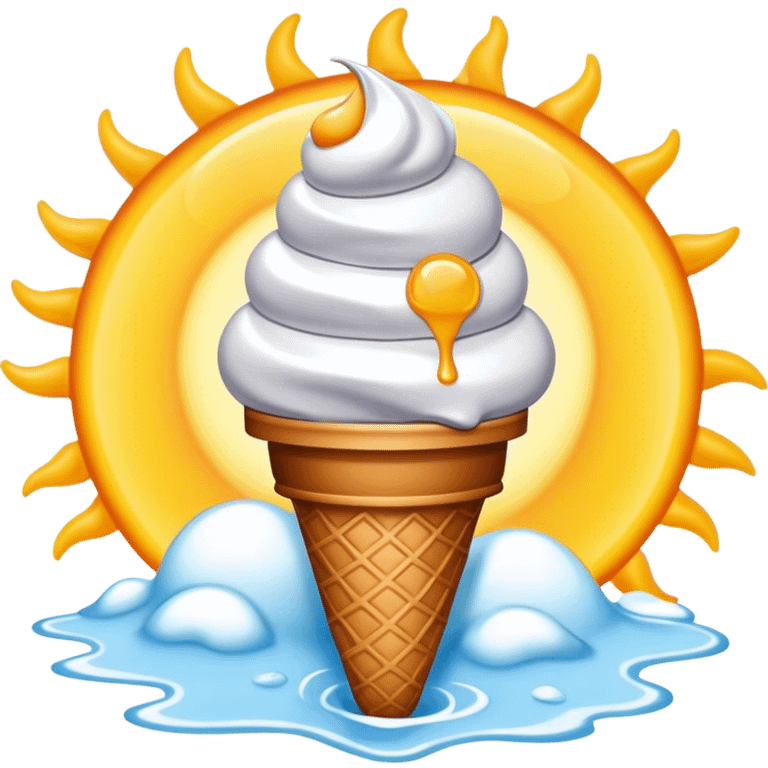 Ice cream on The sun emoji