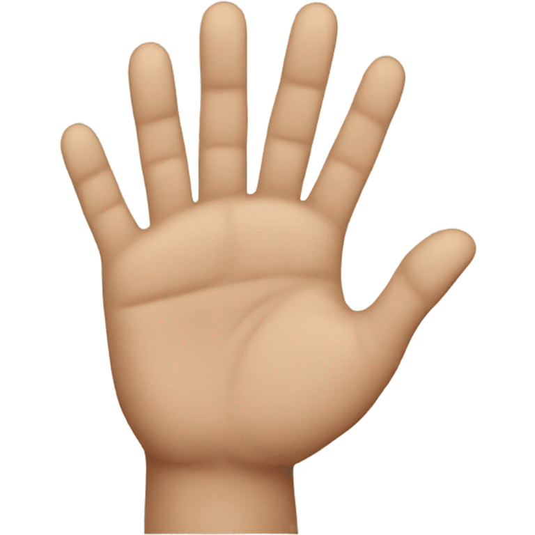 hand with fingers all closed together, to front emoji