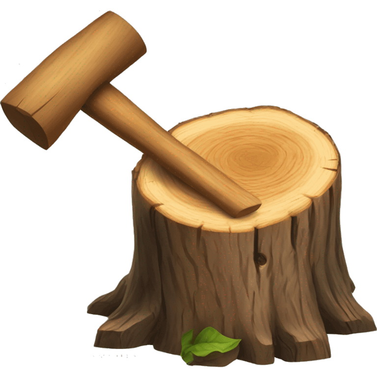 Chopping wood emoji