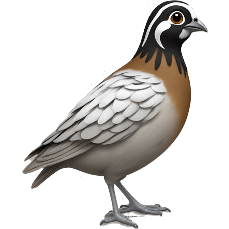 small ground-dwelling bird in the New World quail family. These birds have a curving crest or plume, made of six feathers, that droops forward: black in males and brown in females; the flanks are brown with white streaks. emoji