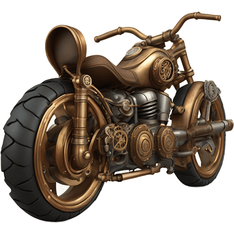 steampunk motorbike  rear emoji