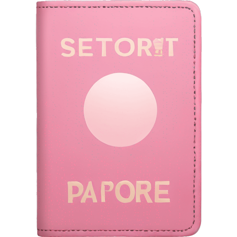 Light pink passport  emoji