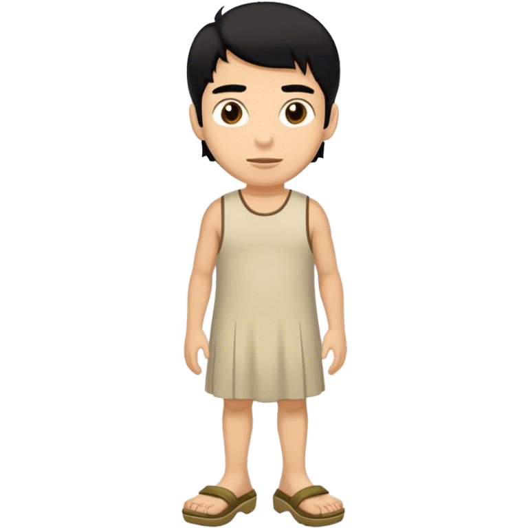 Man with black hair, brown eyes. Wearing a dress and siren crocs emoji