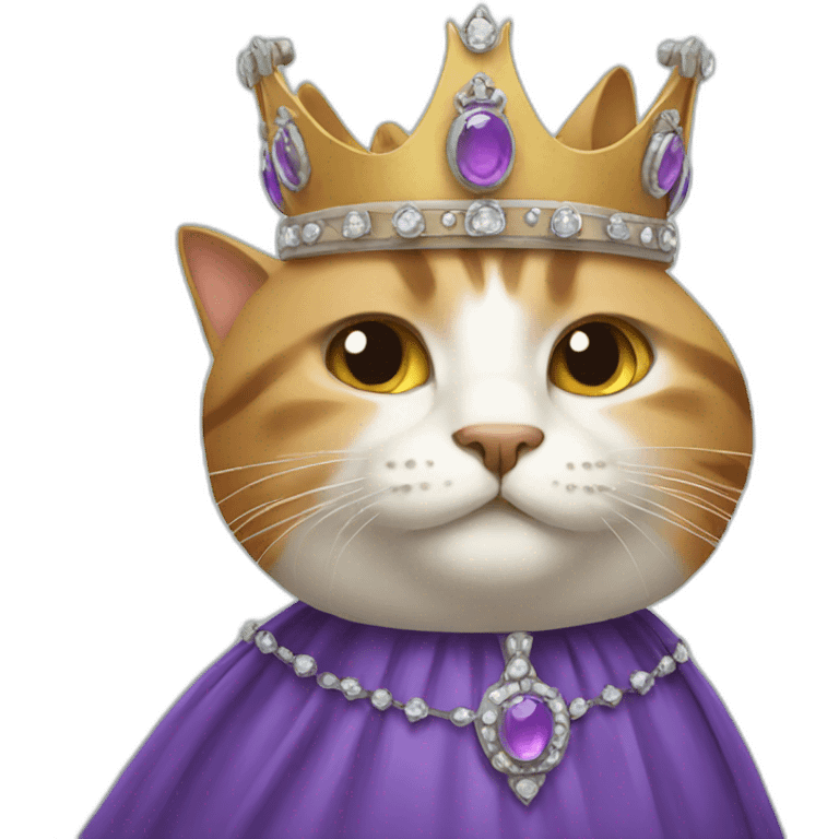 Cat with royal crown emoji