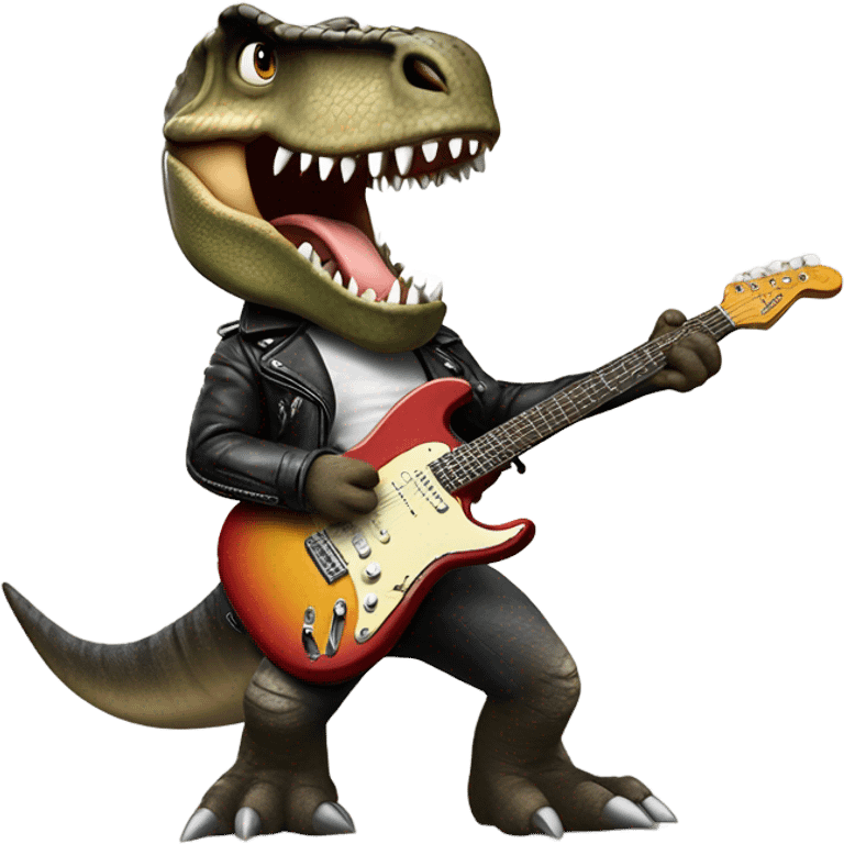 dinosaur heavy metal emoji