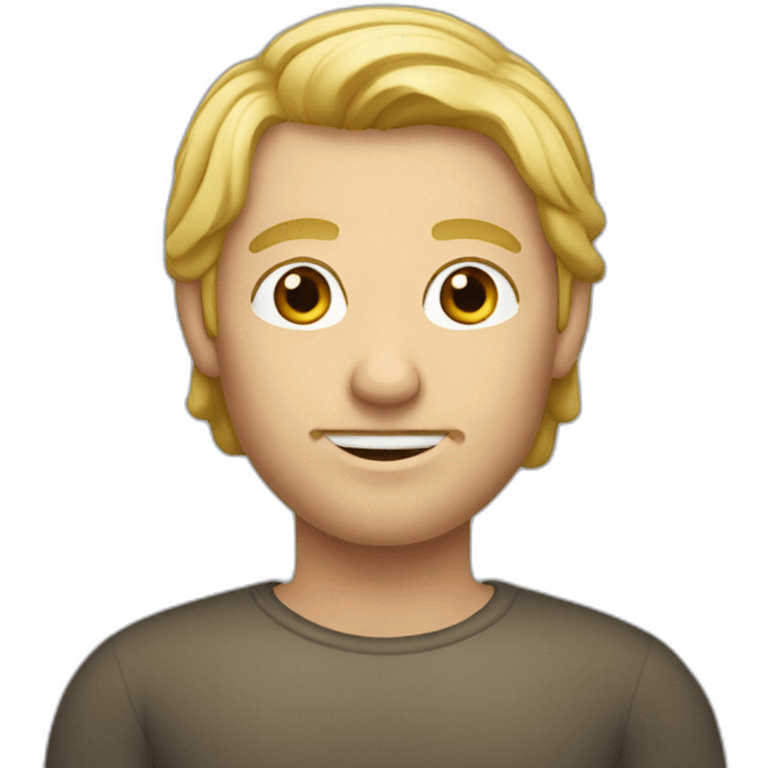 man with blond hair and greek nose emoji