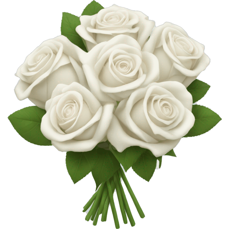 white rose bouquet emoji