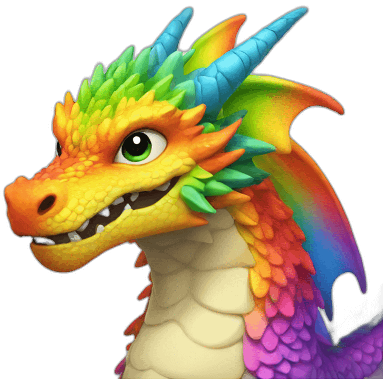 rainbow dragon emoji