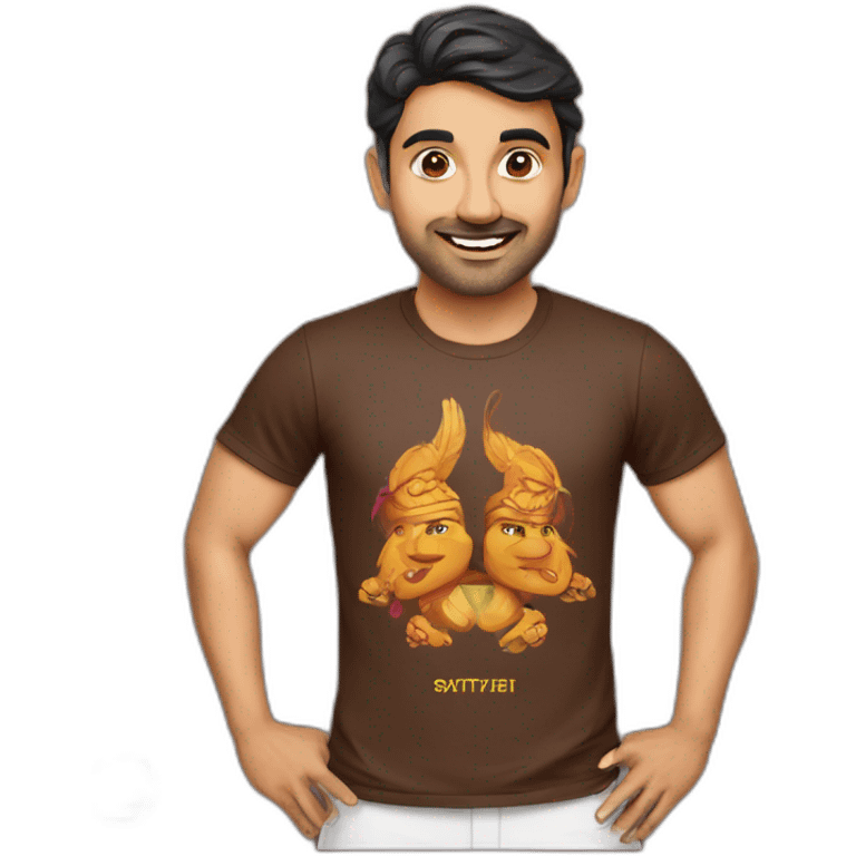 Satyajit Cricket t shirt emoji