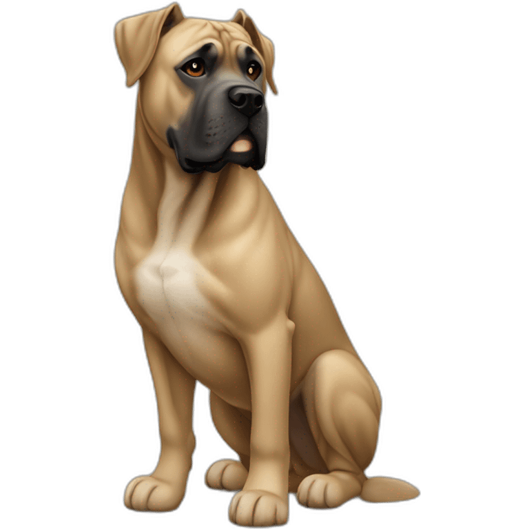 dog Cane Corso color fawn full body emoji