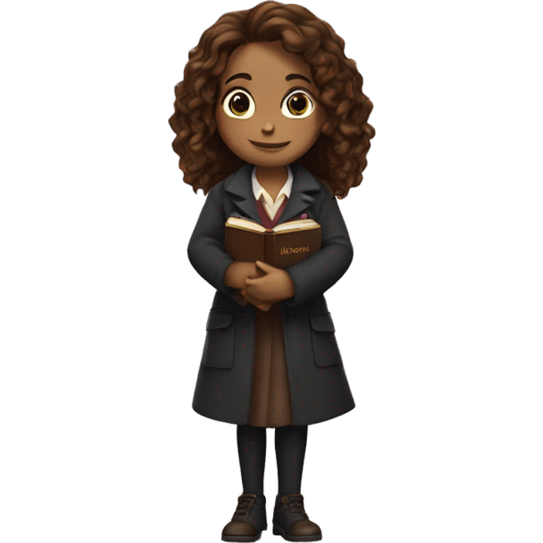 Hermione is holding a book. emoji