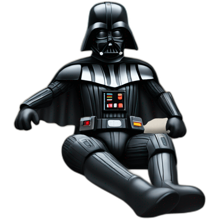 darth Vader lounging on the beach emoji