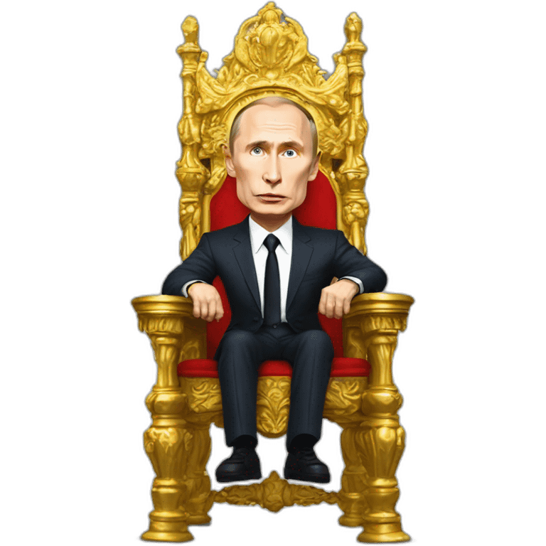 furious vladimir putin monke rides golden throne wheelchair emoji