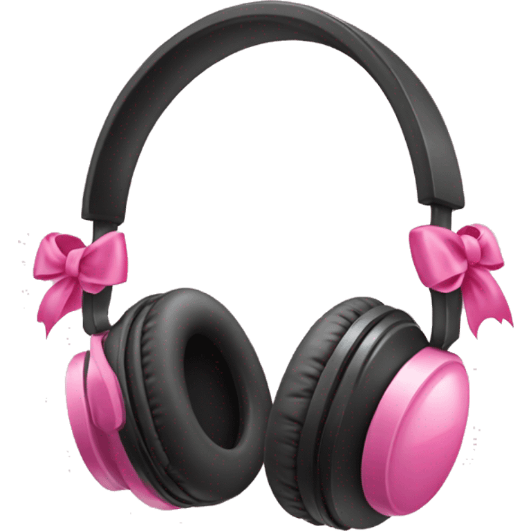 headphones with pink bows emoji