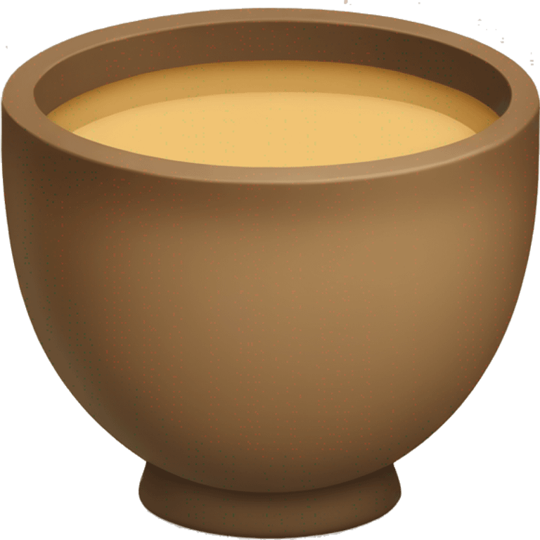 Kava bowl with light brown liquid inside emoji