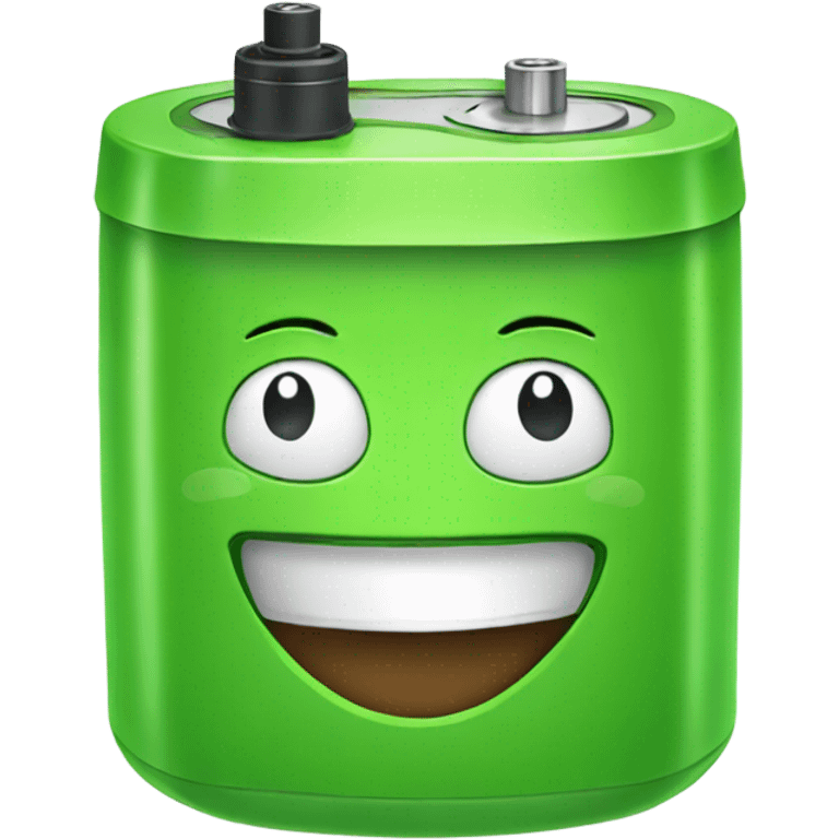 Happy Green battery emoji