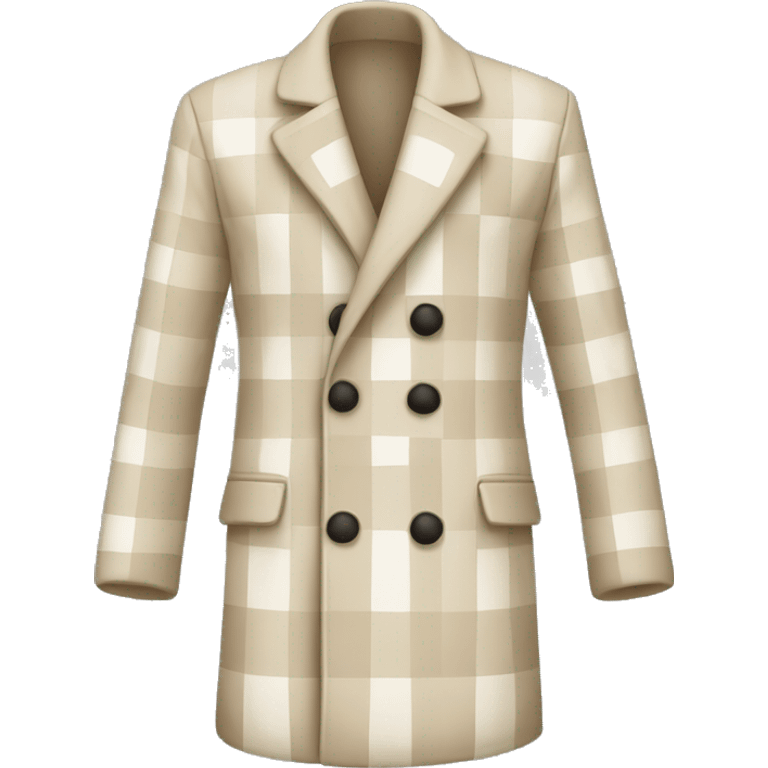 beige and white checkered coat emoji