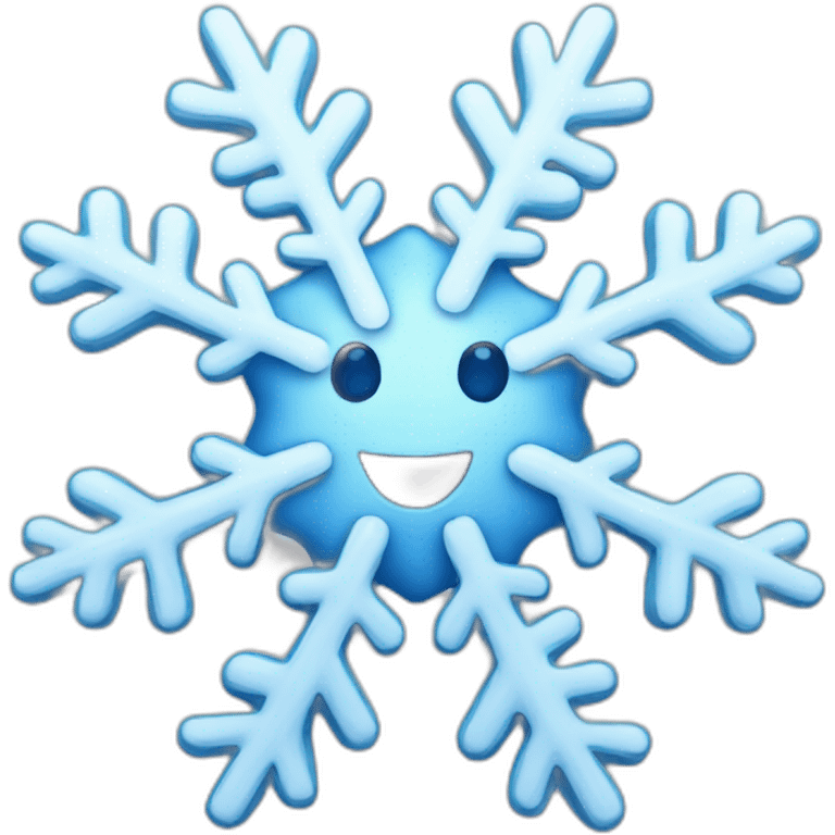 happy snowflake emoji