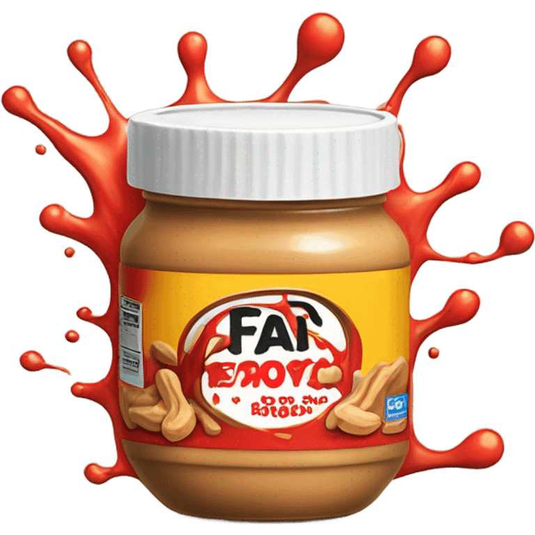 Exploding peanut butter red chase ￼ emoji