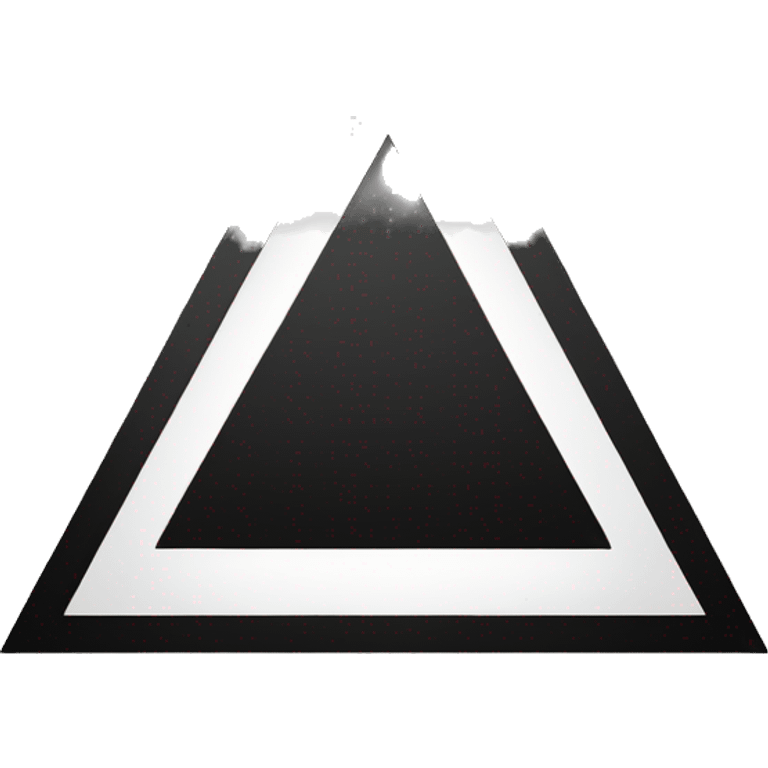 white triangle in black circle emoji