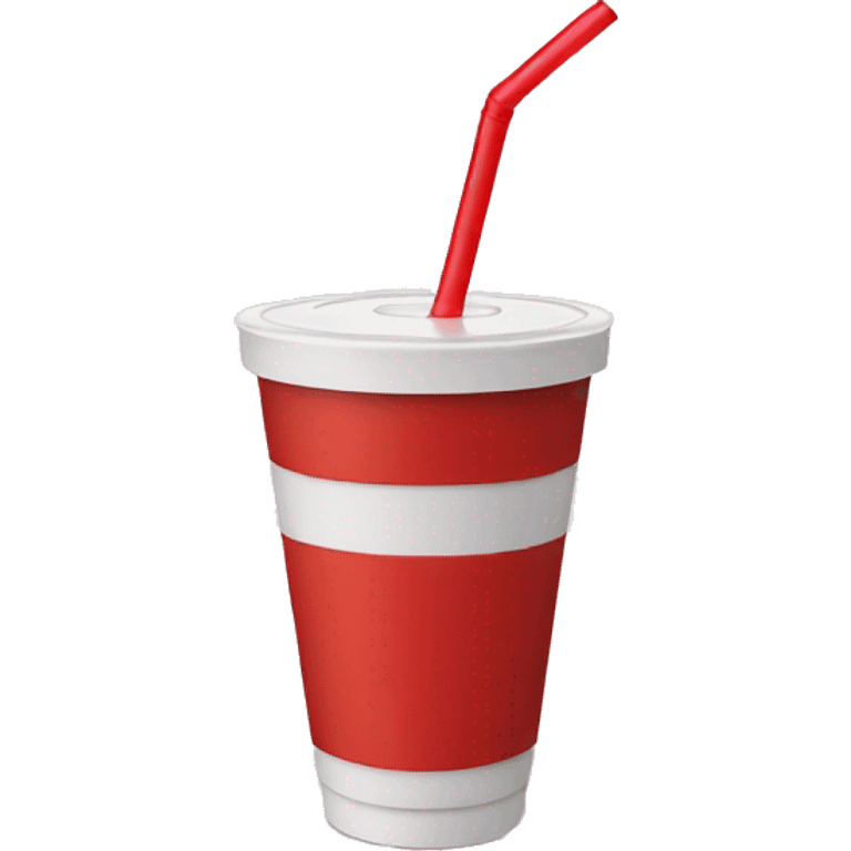 White Double cup with red straw emoji