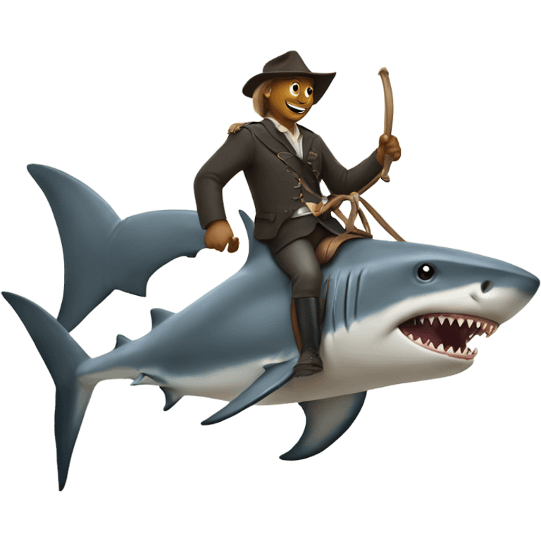 Shark riding a horse  emoji