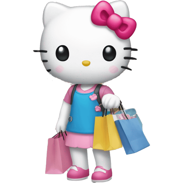 Hello kitty shopping emoji