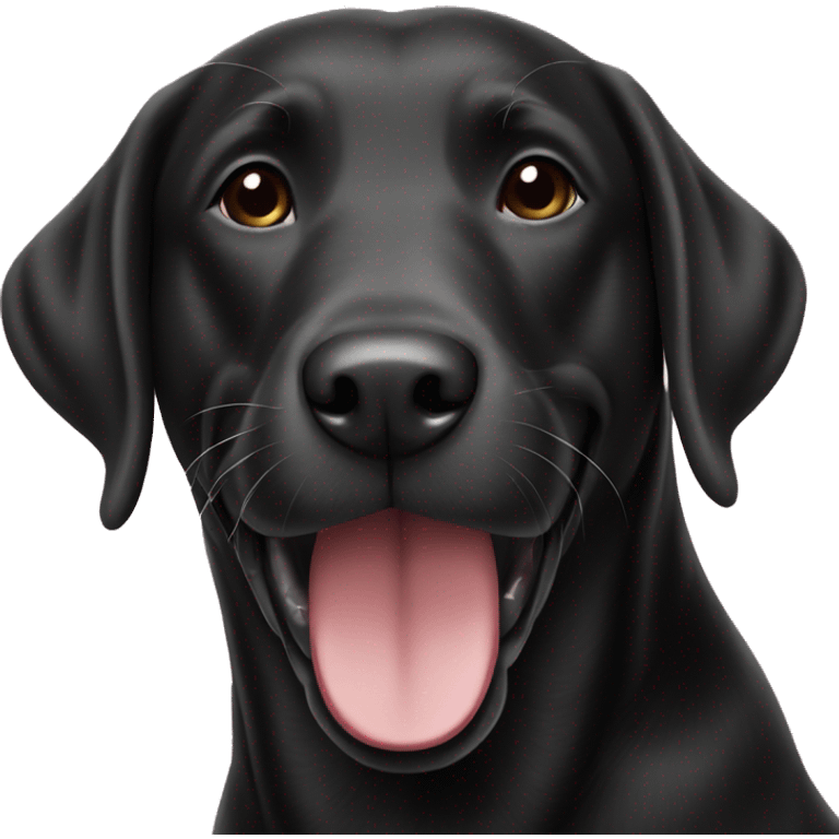 Happy black lab emoji