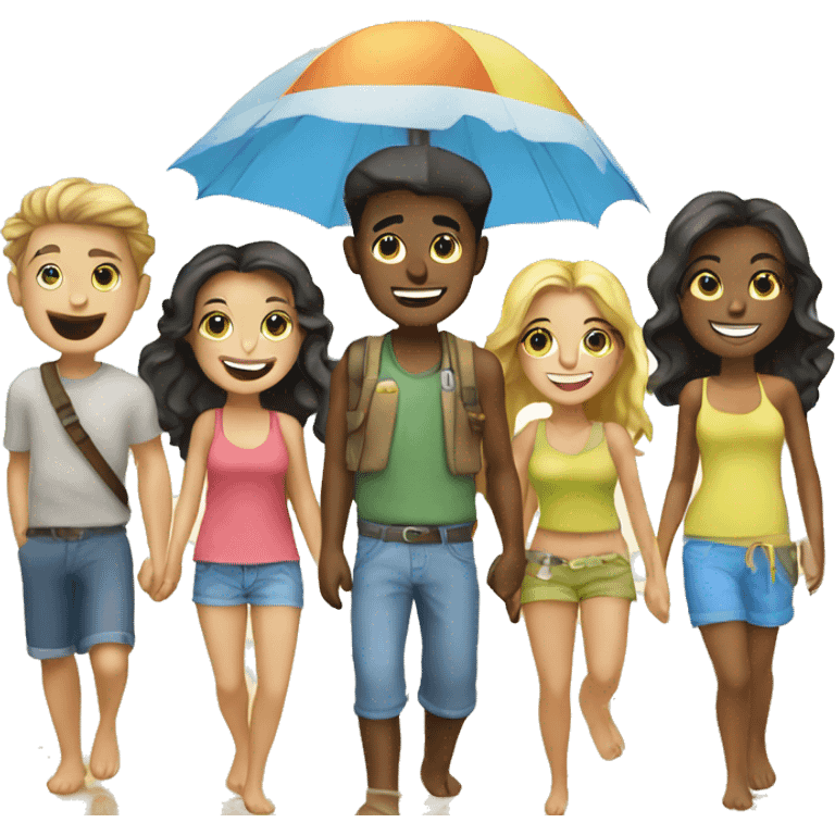 vacation Boy and the Girls emoji