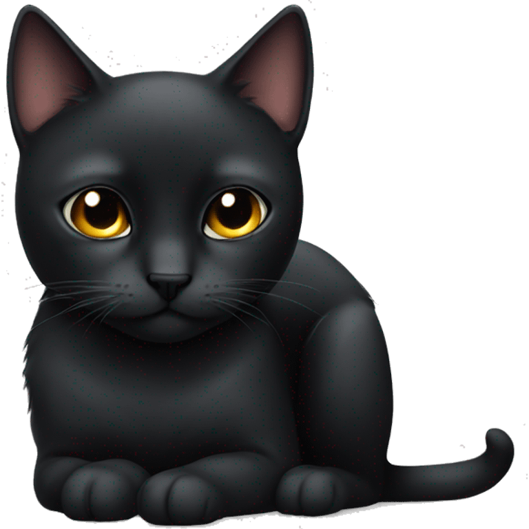 black cat with just on eye emoji