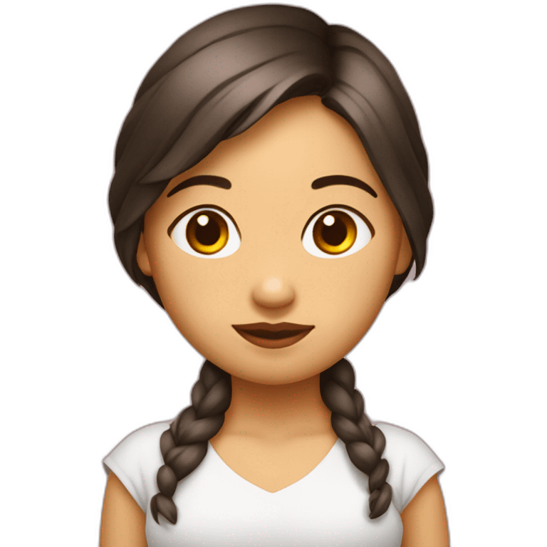 Una niña de tamaño grande con la piel de gallina  emoji