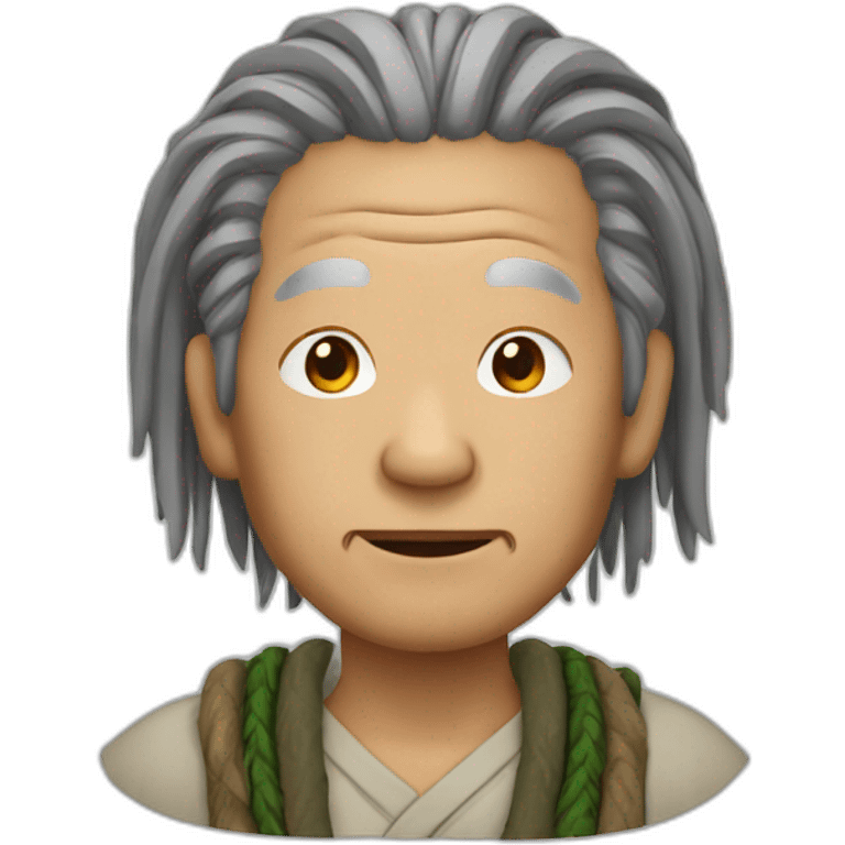 Old Asian man with dreds  emoji