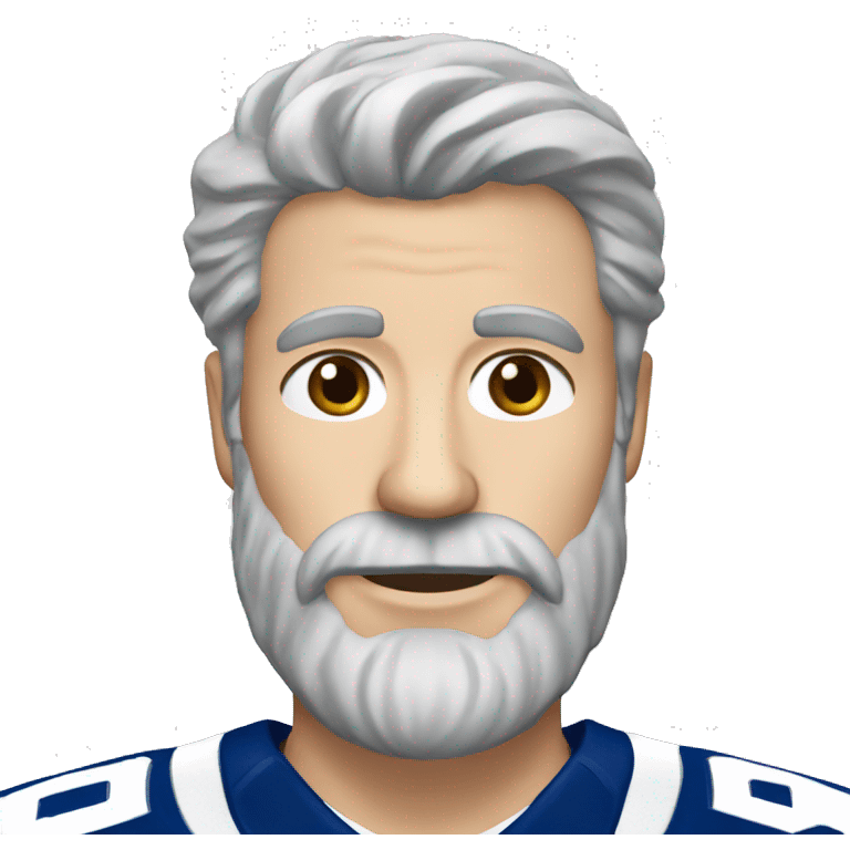 White male long gray beard Toronto maple leafs jersey emoji