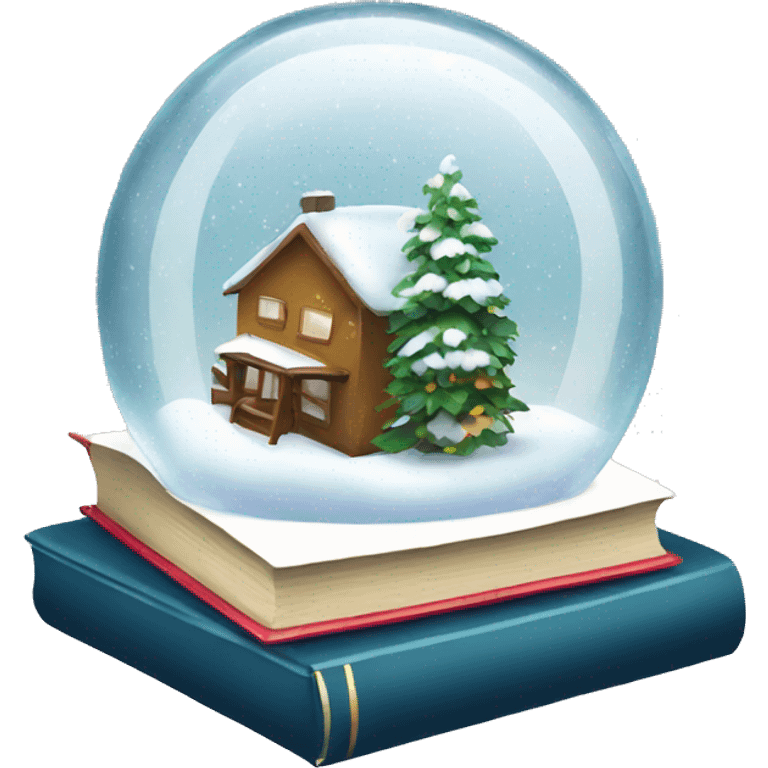 snowglobe with a book inside  emoji