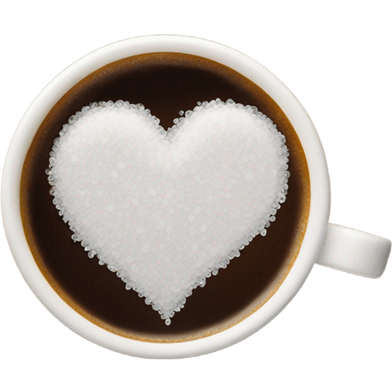 salting a heart over a cup of iced americano emoji