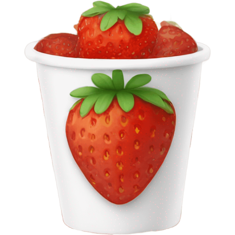 Strawberry cup emoji