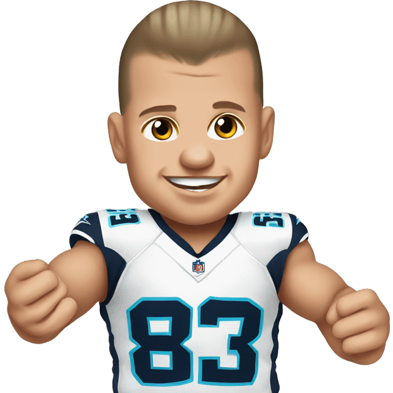 Baby gronk doing the griddy emoji