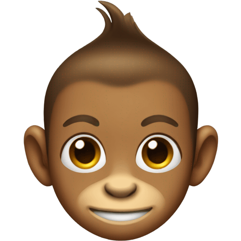 Monkey with taper fade emoji