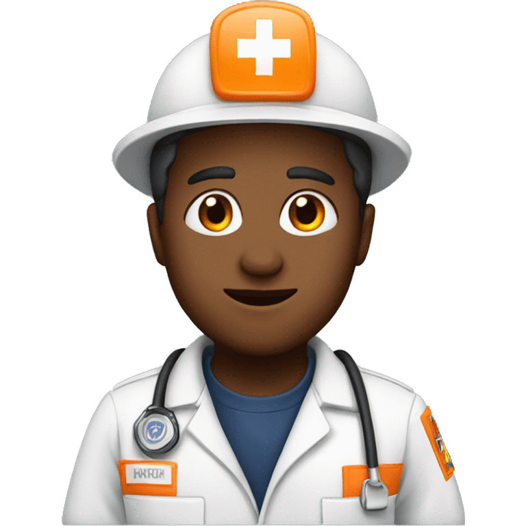 orange emt worker emoji