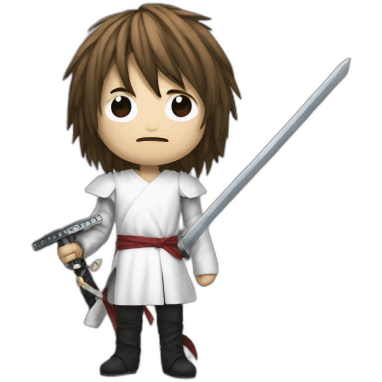 l from deathnote holding sword emoji