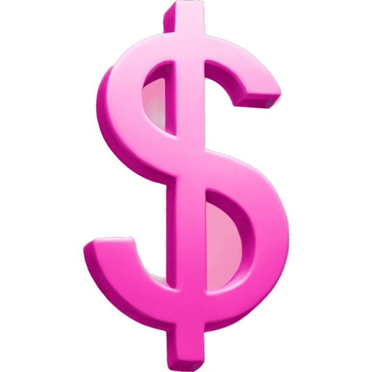 Pink dollar sign emoji