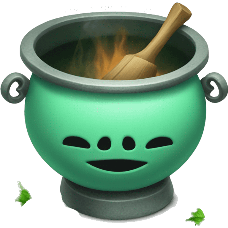 Mint green cauldron  emoji