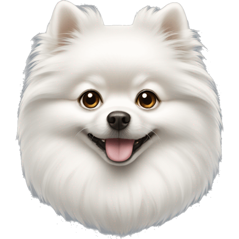 White Pomeranian dog emoji