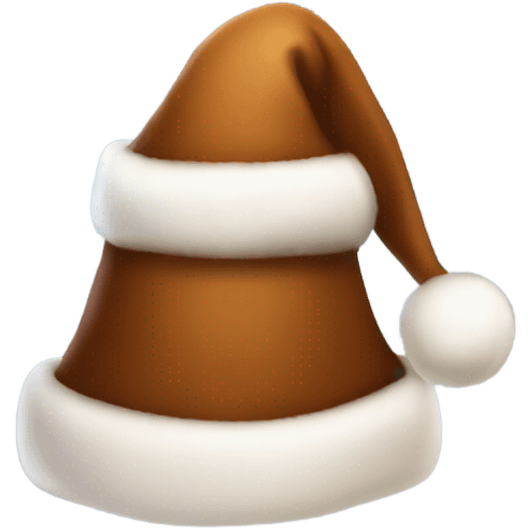 brown santa claus hat with shimmering garland emoji