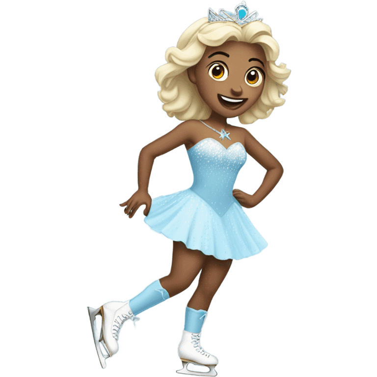 Ice skating princess emoji