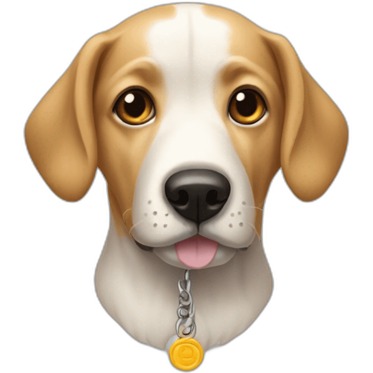 Chien en laisse emoji