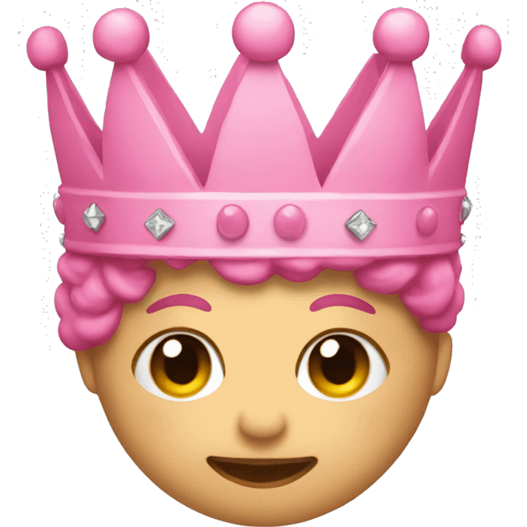 Pink crown emoji