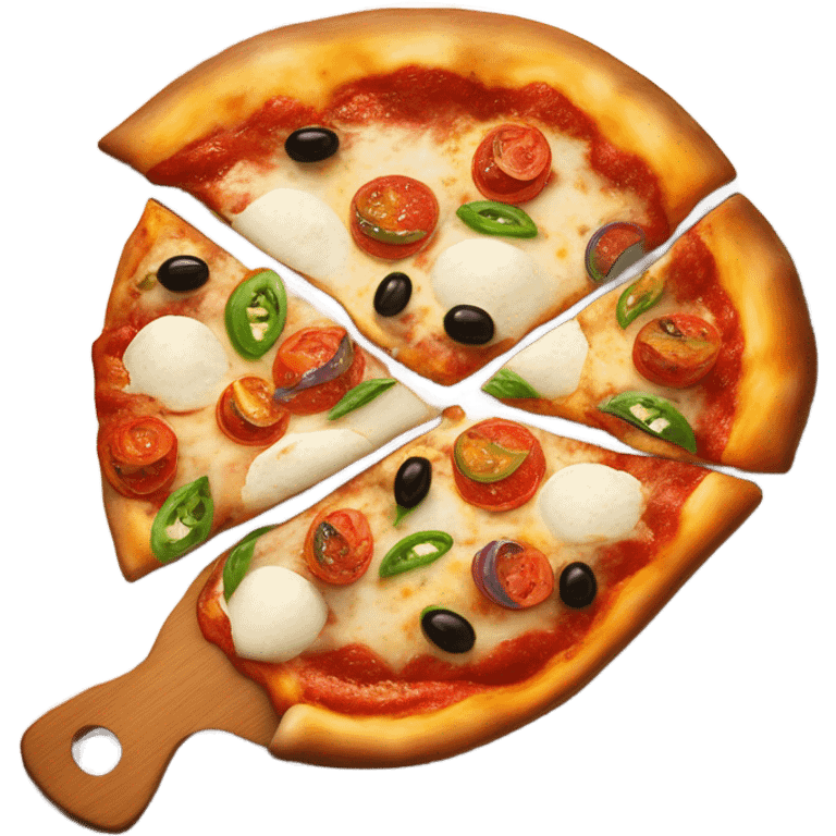 Pizza on a paddle emoji